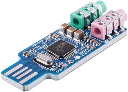 2PCS برنامج تشغيل الصوت USB مجاني CM108 USB Sound Card Chip Blue ، 500203734 in Kuwait