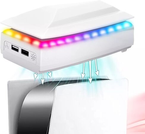 3 مروحة تبريد السرعة القابلة للتعديل من المستوى مع ضوء RGB ، مروحة برودة نظام التبريد OP لـ PS5 Slim in Kuwait