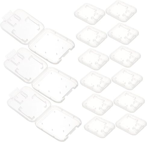 24pcs Transparent Card Storage Organizer Case Memory Card Holder for Portable Storage Compact and Sturdy Container for Convenient for Travel and Daily Use in Saudi Arabia