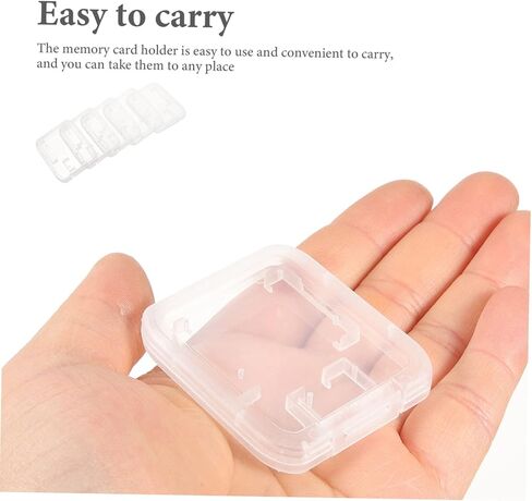 24pcs Transparent Card Storage Organizer Case Memory Card Holder for Portable Storage Compact and Sturdy Container for Convenient for Travel and Daily Use in Saudi Arabia