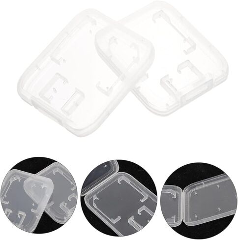 24pcs Transparent Card Storage Organizer Case Memory Card Holder for Portable Storage Compact and Sturdy Container for Convenient for Travel and Daily Use in Saudi Arabia