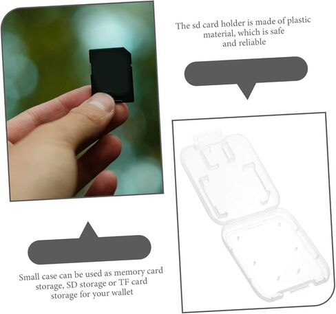 24pcs Transparent Card Storage Organizer Case Memory Card Holder for Portable Storage Compact and Sturdy Container for Convenient for Travel and Daily Use in Saudi Arabia