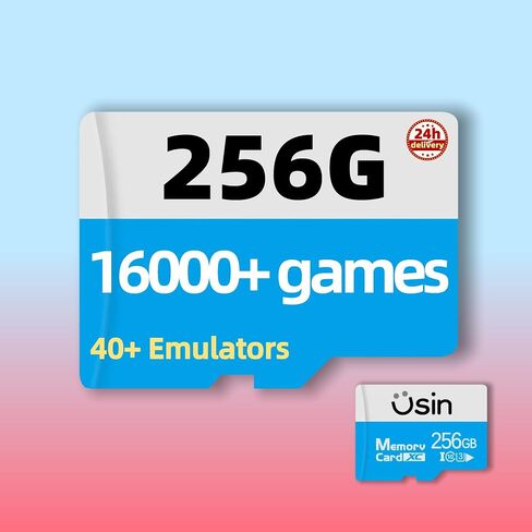 Usin Game Card for Anbernic Console, 128GB/256GB/512GB/1TB Storage, Up to 50000+ Games, 40+ Emulators, Compatible with RG35XX Pro/RG40XXV/RG35XX Plus/RG40XXH (512, GB) in Saudi Arabia