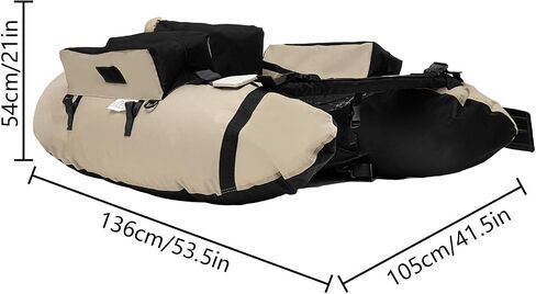 Float Tubes for Fishing with Pump, Oxford Cloth Inflatable Fishing Float Tube Fishing Raft Belly Boat,286.6 lbs Strong Load Capacity Waterproof for Fishing & Angling in Kuwait