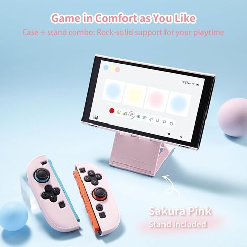 Geekshare Hard Case متوافق مع Nintendo Switch 2 (2025) ، وغطاء واقٍ مضاد للخلع لوحدة التحكم في التبديل ووحدة التحكم في الفرح ، والكرز الوردي in Kuwait