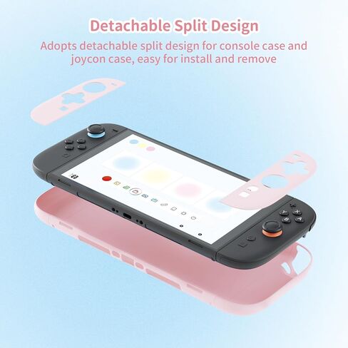 Geekshare Hard Case متوافق مع Nintendo Switch 2 (2025) ، وغطاء واقٍ مضاد للخلع لوحدة التحكم في التبديل ووحدة التحكم في الفرح ، والكرز الوردي in Kuwait