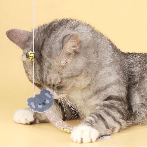 IUHKBH Cat Wands, 3 PCS Interactive Cat Teaser Wands with Bell Wood Cat Toy Wands for Cat and Kitten in Kuwait