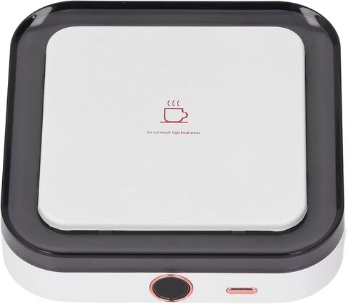 Coffee Mug Warmer, 3 Temperature Settings Cordless USB Rechargable Smart Cup Warmer with Lights Universal Portable Electric Beverage Heating Plate for Milk Tea Hot Chocolate in Saudi Arabia