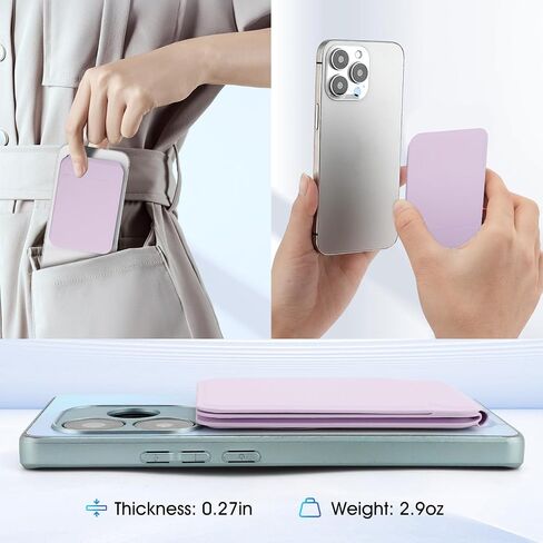 Phone Stand, Foldable Magnetic Phone Tripod, Angle Adjustment & Strong Magnets PU Leather Phone Stand, Compatible with All Smart Phone 16/15/14/13/12 (Black) in Saudi Arabia