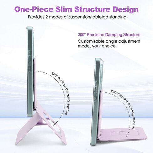 Phone Stand, Foldable Magnetic Phone Tripod, Angle Adjustment & Strong Magnets PU Leather Phone Stand, Compatible with All Smart Phone 16/15/14/13/12 (Black) in Saudi Arabia