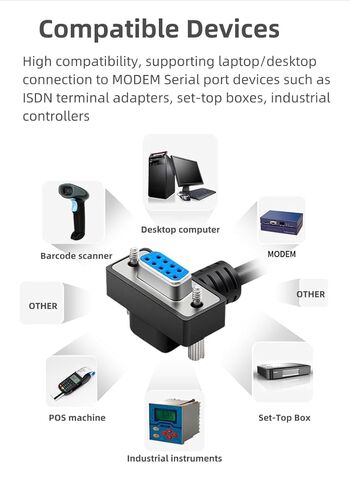 عام DB9 RS232 كابل المنفذ التسلسلي لأسفل الزاوية اليمنى 9 دبوس RS232 كابل اتصال منفذ COM (90 درجة مطلي بالنيكل - ذكر لذكور ، 3 أمتار) in Kuwait