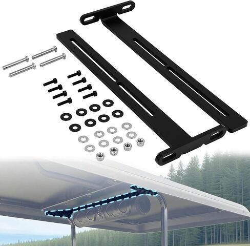 Golf Cart Soundbar Mounting T-Bracket Fits for SE18, SE26, SEB26, SEDS32 Soundbars Adjustable Steel Speaker Bracket Mounts Black Roof Mount in Saudi Arabia