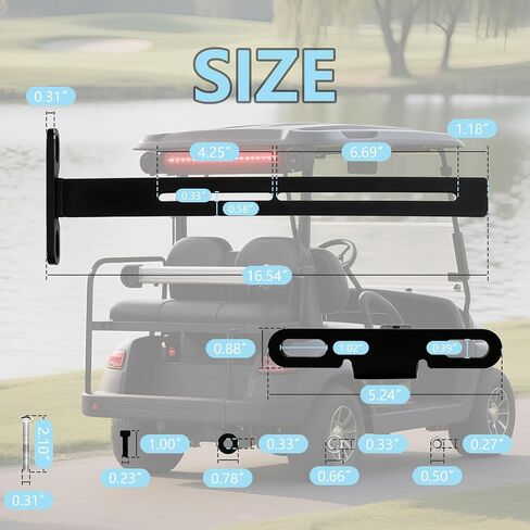 Golf Cart Soundbar Mounting T-Bracket Fits for SE18, SE26, SEB26, SEDS32 Soundbars Adjustable Steel Speaker Bracket Mounts Black Roof Mount in Saudi Arabia