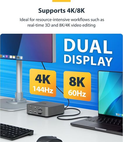 startech.com 1.5 قدم (50 سم) كابل Thunderbolt 5 ، 80 جيجابت في الثانية/120 جيجابت في الثانية ، 240W PD ، 8K 60Hz ، معتمد Thunderbolt ، TB5/TB4/USB4/USB-C in Saudi Arabia