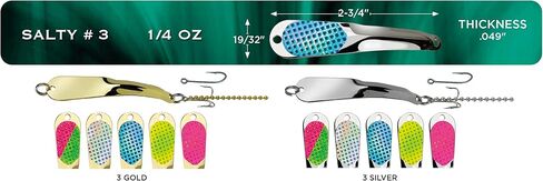 ملعقة إغراء الصيد المالحة ، المياه المالحة ، الصب ، التصيد ، القفز ، seatrout ، باس مخطط ، mackerel ، snook ، tarpon ، Bluefish ، سمك السلمون in Kuwait