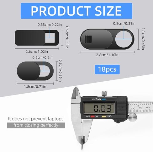 Webcam Camera Cover Slide, 18 Pcs Ultra-Thin Webcam Cover Slide for Laptop, Phone Camera Covers Slides, Computer Cameras Covers Slides- Fits Most Laptop Desktop PC Smartphone to Protect Privacy in Saudi Arabia