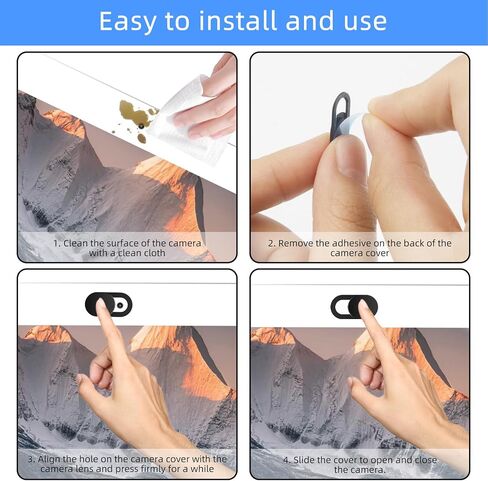Webcam Camera Cover Slide, 18 Pcs Ultra-Thin Webcam Cover Slide for Laptop, Phone Camera Covers Slides, Computer Cameras Covers Slides- Fits Most Laptop Desktop PC Smartphone to Protect Privacy in Saudi Arabia