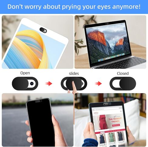 Webcam Camera Cover Slide, 18 Pcs Ultra-Thin Webcam Cover Slide for Laptop, Phone Camera Covers Slides, Computer Cameras Covers Slides- Fits Most Laptop Desktop PC Smartphone to Protect Privacy in Saudi Arabia