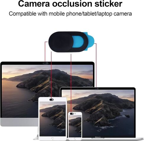 6 حزمة كاميرا ويب تغطية شريحة - T1 Oval White Camer Camera Coerder لـ MacBook Air و MacBook Pro و IMAC و iPad وغطاء كاميرا الخصوصية لملحقات Mac وملحقات الكمبيوتر in Saudi Arabia