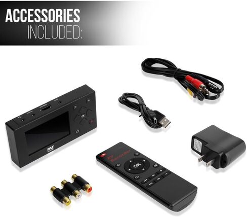 Capture Card Video Recording System - Video Game AV Recorder W/LCD Monitor ، دعم HDMI ، نظام إنشاء ملفات الوسائط الرقمية HD 1080P الكاملة ، يحفظ على USB/SD ، دعم DVD ، CD ، VHS ، VCR ، Cassette - Pyle in Saudi Arabia