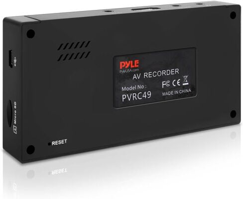 Capture Card Video Recording System - Video Game AV Recorder W/LCD Monitor ، دعم HDMI ، نظام إنشاء ملفات الوسائط الرقمية HD 1080P الكاملة ، يحفظ على USB/SD ، دعم DVD ، CD ، VHS ، VCR ، Cassette - Pyle in Saudi Arabia