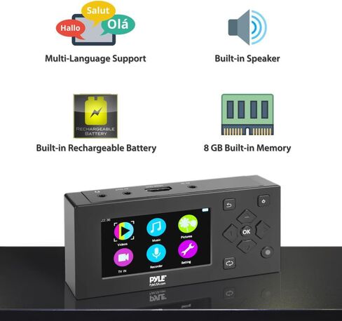 Capture Card Video Recording System - Video Game AV Recorder W/LCD Monitor ، دعم HDMI ، نظام إنشاء ملفات الوسائط الرقمية HD 1080P الكاملة ، يحفظ على USB/SD ، دعم DVD ، CD ، VHS ، VCR ، Cassette - Pyle in Saudi Arabia