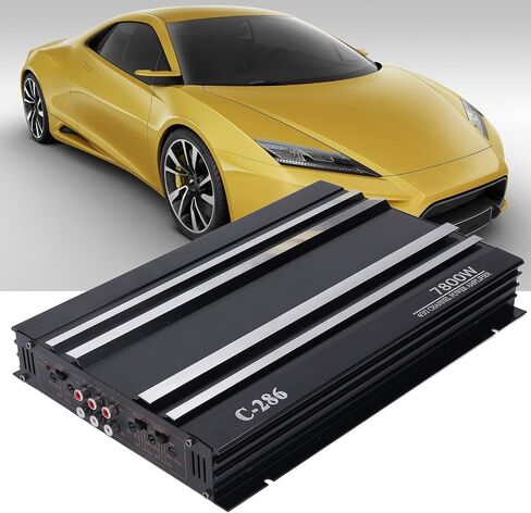 4 Channel Car Stereo Amplifier,Car Amplifier 7800W 4 Channels Class AB Aluminum Alloy Pure Bass Power Amp for DC 12V Truck Boat UTV Motorcycle in Saudi Arabia