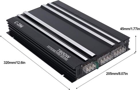4 Channel Car Stereo Amplifier,Car Amplifier 7800W 4 Channels Class AB Aluminum Alloy Pure Bass Power Amp for DC 12V Truck Boat UTV Motorcycle in Saudi Arabia