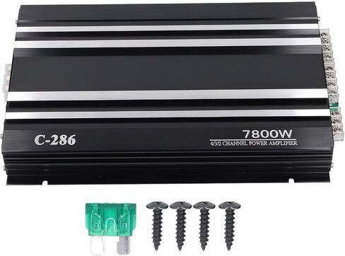 4 Channel Car Stereo Amplifier,Car Amplifier 7800W 4 Channels Class AB Aluminum Alloy Pure Bass Power Amp for DC 12V Truck Boat UTV Motorcycle in Saudi Arabia