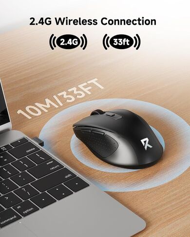 Redragon اللاسلكية الماوس BT5.0/3.0 و 2.4G ، 6 أزرار ، 5 مستوى 4000DPI الماوس بلوتوث ، بطارية 18 شهر in Saudi Arabia