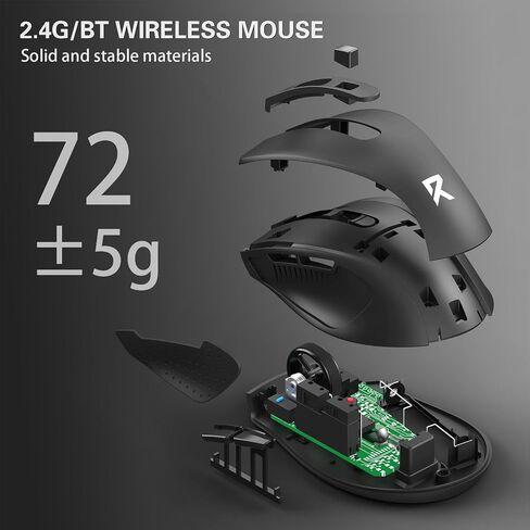 Redragon اللاسلكية الماوس BT5.0/3.0 و 2.4G ، 6 أزرار ، 5 مستوى 4000DPI الماوس بلوتوث ، بطارية 18 شهر in Saudi Arabia