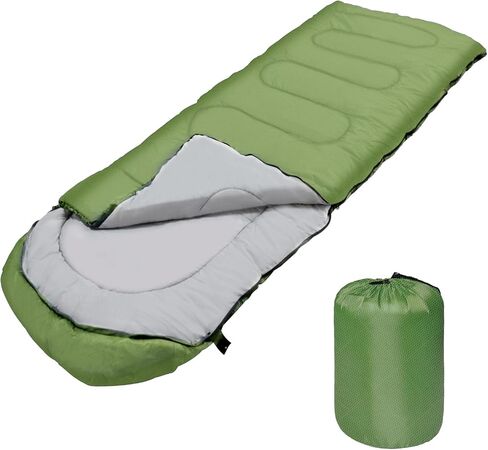Sleeping Bags for Adults, Warm ＆Cold Weather Backpacking Camping Sleeping Bag,Lightweight, Waterproof Sleeping Bag with Compression Sack for Indoor ＆ Outdoor Camping Hiking Travel (Green) in Saudi Arabia