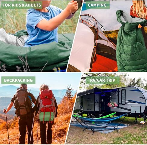 Sleeping Bags for Adults, Warm ＆Cold Weather Backpacking Camping Sleeping Bag,Lightweight, Waterproof Sleeping Bag with Compression Sack for Indoor ＆ Outdoor Camping Hiking Travel (Green) in Saudi Arabia