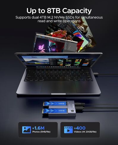 Orico J10 1TB Gen 3x4 SSD مع Dual Bay SSD Cloner M2P2 in Kuwait