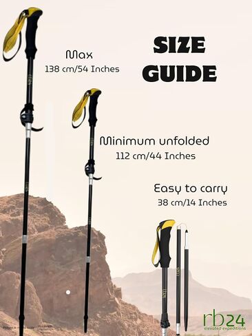 Folding Trekking Poles with Phone Mount Ultralight 7075 Aluminum, Foldable 5-Section Hiking Poles, Shock-Absorbing EVA Grip, Compact for Travel, Backpacking & Trail Walking in Saudi Arabia