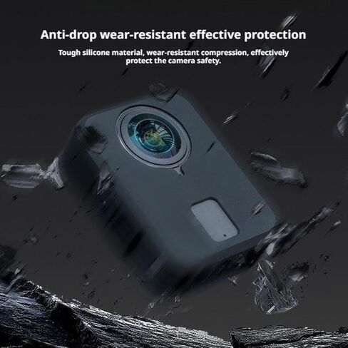 Silicone Protective Case for DJI OSMO 360 – Scratch-Resistant & Shock-Absorbing Body Cover with Precise Cutouts & Button Protrusion (Black) in Saudi Arabia