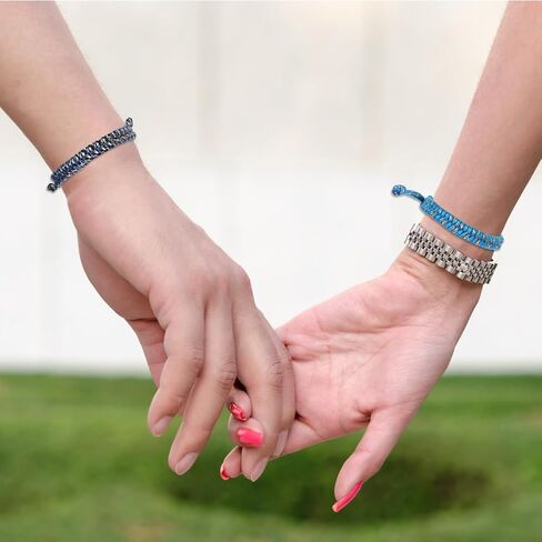 6 Pcs Paracord Bracelets Adjustable Rope String Bracelet Woven Braided Bracelet Multicolor Friendship Cord Bracelets for Men Women Outdoor Camping Climbing Gifts in Saudi Arabia