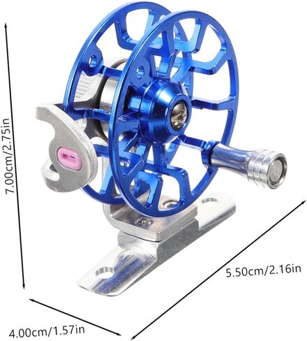 Aluminium Alloy Fishing Reel Right Hand Blue Lightweight Durable Fly Reel for Sea and Freshwater Anglers with Creative Design and Portable Use in Saudi Arabia