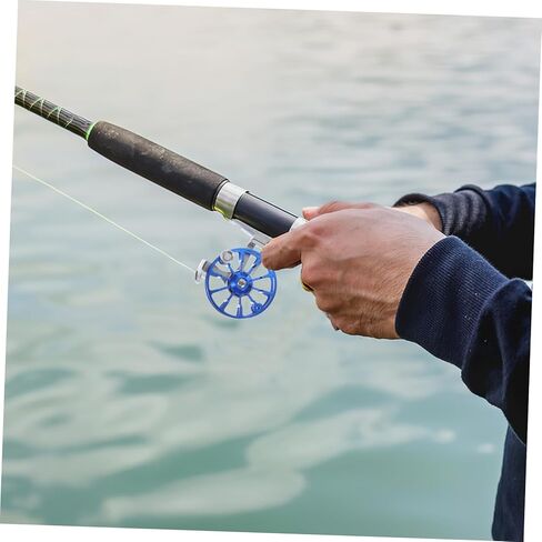 Aluminium Alloy Fishing Reel Right Hand Blue Lightweight Durable Fly Reel for Sea and Freshwater Anglers with Creative Design and Portable Use in Saudi Arabia