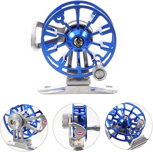 Aluminium Alloy Fishing Reel Right Hand Blue Lightweight Durable Fly Reel for Sea and Freshwater Anglers with Creative Design and Portable Use in Saudi Arabia