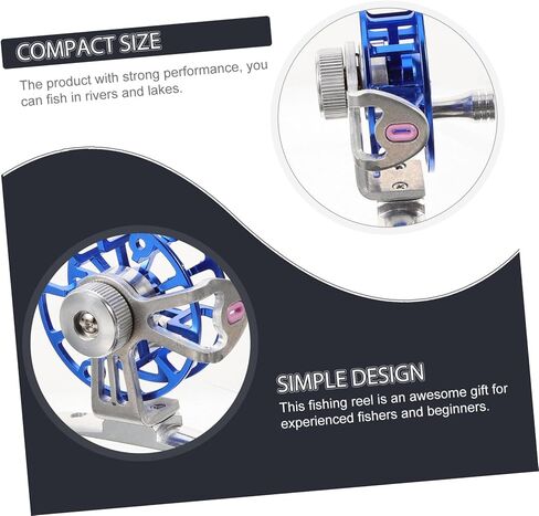 Aluminium Alloy Fishing Reel Right Hand Blue Lightweight Durable Fly Reel for Sea and Freshwater Anglers with Creative Design and Portable Use in Saudi Arabia