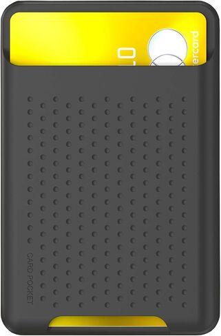BIAJIYA Card Holder for Back of Phone for Stand MagSafe Magnetic Silicone Wallet Compatible with iPhone17/16/15/14/13/12/12 Pro/ 12 Mini/ 12 Pro Max (Black) in Kuwait