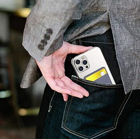 حامل بطاقة Biajiya لظهر الهاتف للوقوف Magsafe Magnetic Silicone Wallet متوافق مع iPhone17/16/15/14/13/21/21 in Kuwait