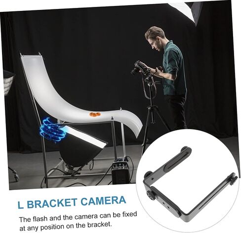 قوس معدني مزدوج على شكل Gatuida لحامل كاميرا Speedlight و Camcorder مع ملحق التصوير الفوتوغرافي القابل للفصل in Saudi Arabia