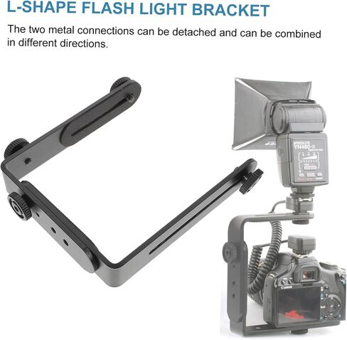 قوس معدني مزدوج على شكل Gatuida لحامل كاميرا Speedlight و Camcorder مع ملحق التصوير الفوتوغرافي القابل للفصل in Saudi Arabia