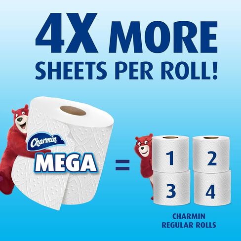 Charmin Ultra-Strong 2-Ply Toilet Paper, 297 Sheets Per Roll, Pack Of 6 Mega Rolls in Saudi Arabia