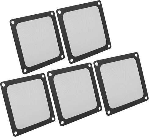 Case Case Dust Mesh Filter 5 Pack PVC Dustproof Guper Filter Cover Cover Cover PC Mesh Mesh with Frame Magnetic Strip Computer Cooler Fan Fan for Computer PC Case Black in Kuwait