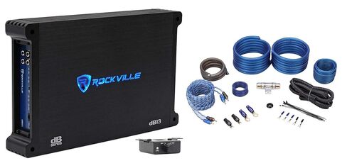 ROCKVILLE DB13 3000 واط الذروة/750W CEA تصنيف RMS Mono 2 OHM Amplifier+AMP KIT in Kuwait