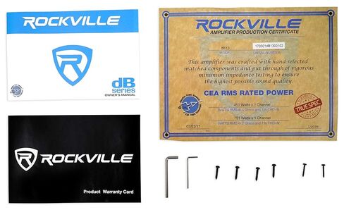 ROCKVILLE DB13 3000 واط الذروة/750W CEA تصنيف RMS Mono 2 OHM Amplifier+AMP KIT in Kuwait