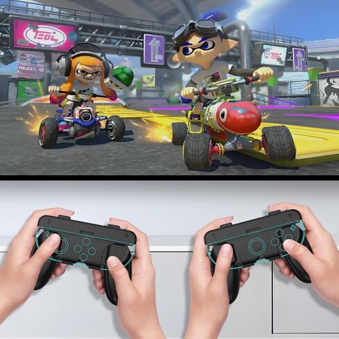 XHSESA 2-in-1 قبضة اليد للمفتاح 2 ، مع حزام اليد ، وملحقات وحدة تحكم اللعبة لـ JoyCon (أسود) in Saudi Arabia